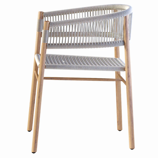 Ethimo Kilt Dining Armchair Teak and Rope — Скачать