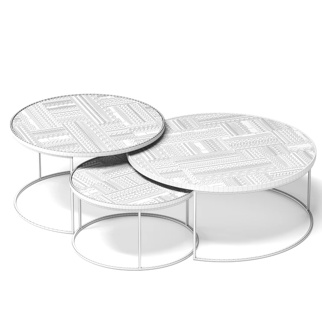 Tabwa Coffee table set by ETHNICRAFT — Descargar