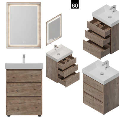 Nova Lite 60/75/85 3 drawers (rustic oak) — Ver 4