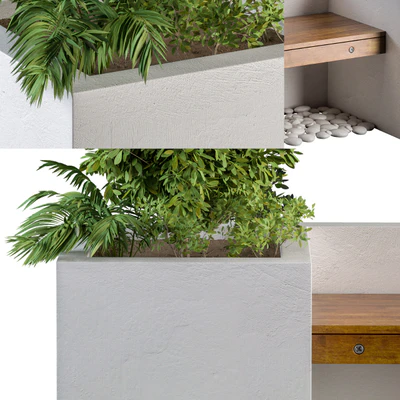Outdoor Bench with FlowerBox — Ver 3