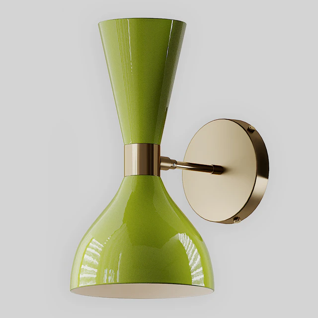 Italian Modern Brass Enamel Ludo Sconce from Blueprint Lighting — Descargar