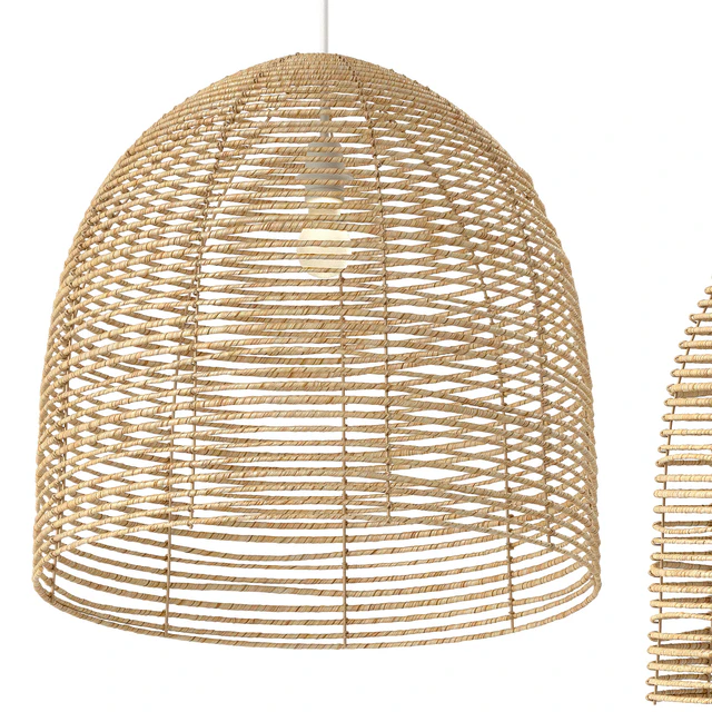 Chandelier with wicker lampshade Beehive — Descargar