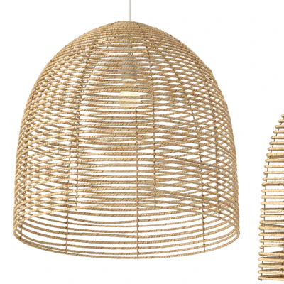 Chandelier with wicker lampshade Beehive — Ver 1