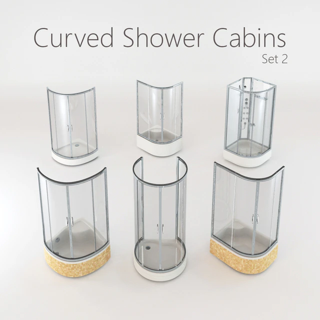 Curved Shower Cabins Set 2 — Скачать