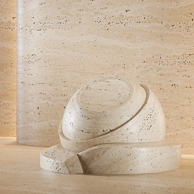 Travertine stone set (seamless) — Ver 6