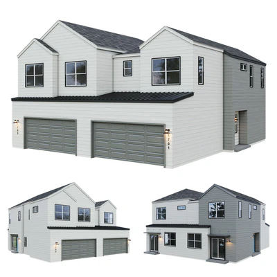 Low Poly American House 02 — Вид 1
