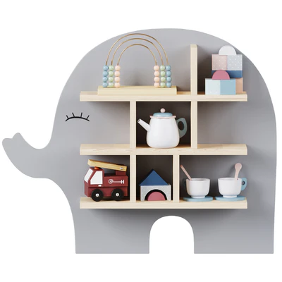 Shelf bunny and elephant with kids decor by jabadabado — Ver 6