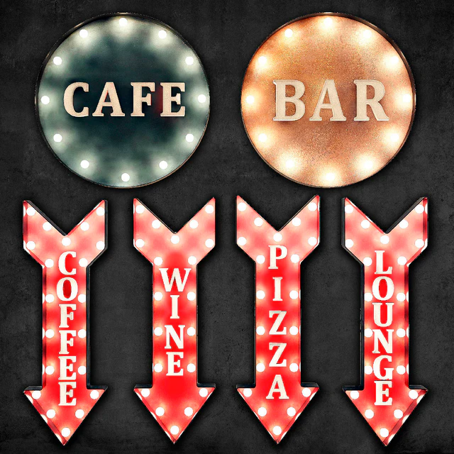 Lighted Metal sign. Set 10 — Download
