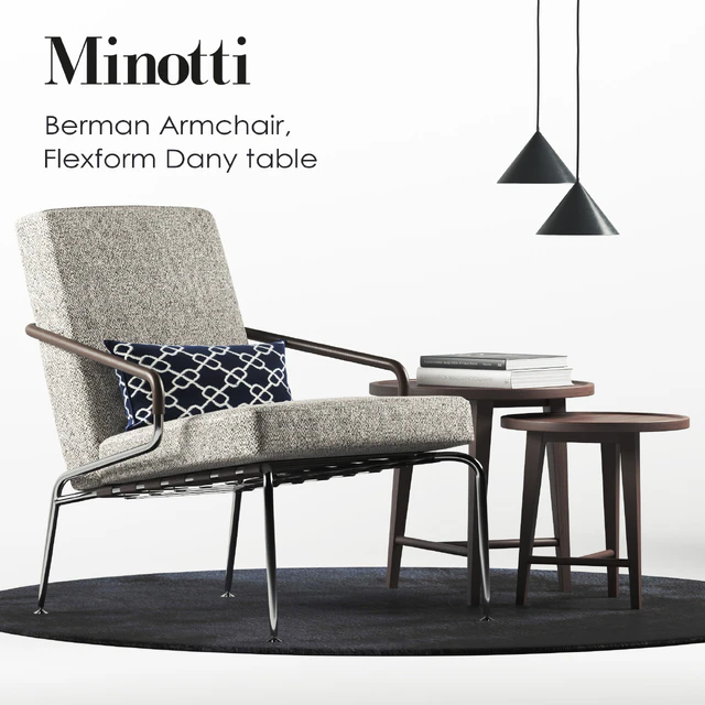 Minotti Berman armchair set — Скачать