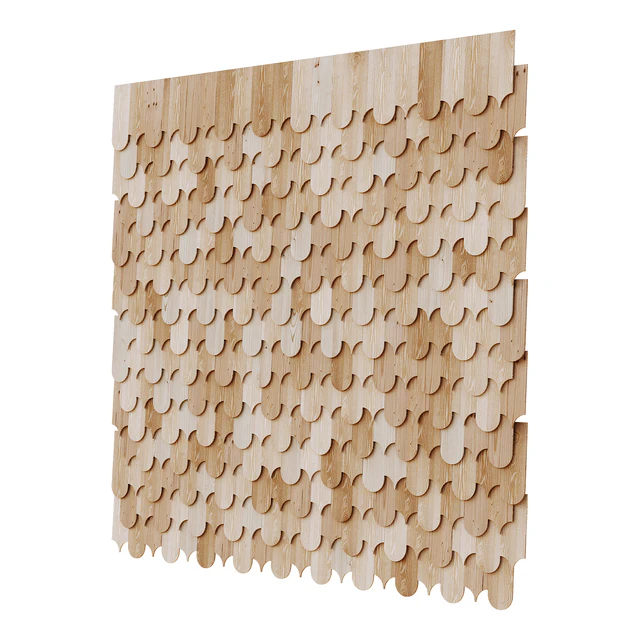 Wooden roof tiles seamless model 9 — Скачать