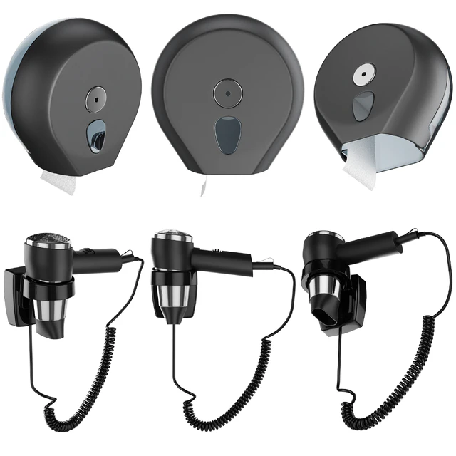 Accessories for public toilets black set 152 part 4 — Descargar