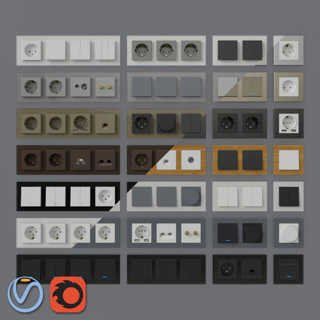 Sockets and switches Schneider Electric Atlas Design Nature — Descargar
