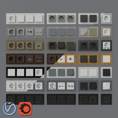 Sockets and switches Schneider Electric Atlas Design Nature — descargar