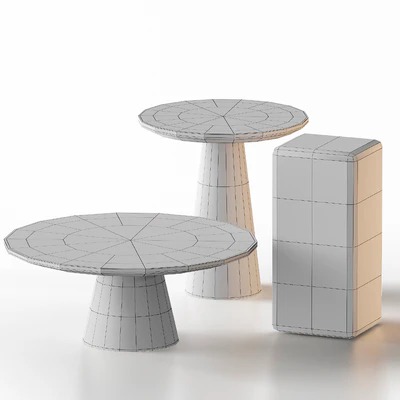 White marble tables set | Pols Potten — Вид 3