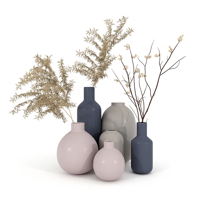 Set vaz h & m with dried flowers — Descargar