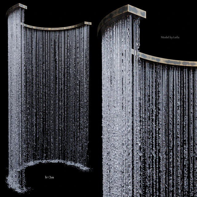 Wall rain curtain waterfall — Descargar