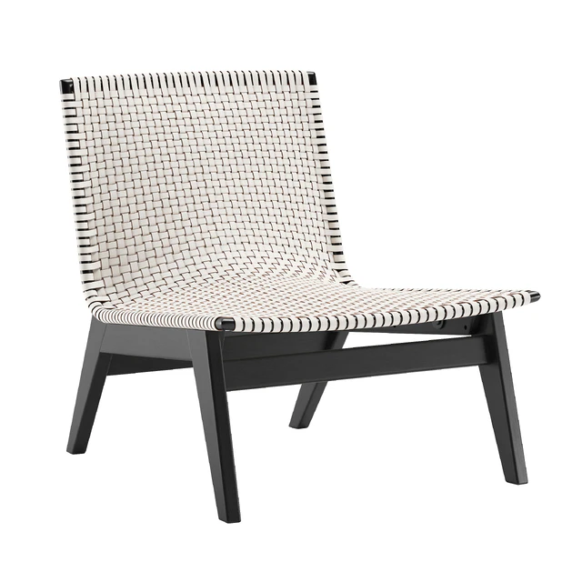 CB2 Morada Woven Ivory Leather Chair — Скачать