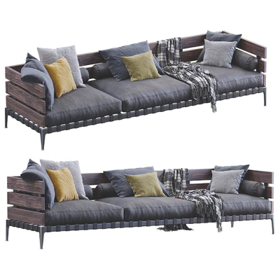Leather Sofa Ansel By Flexform — Ver 1