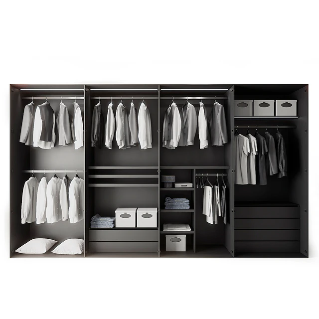 Modern Aluminum Glass Door Wardrobe — Скачать