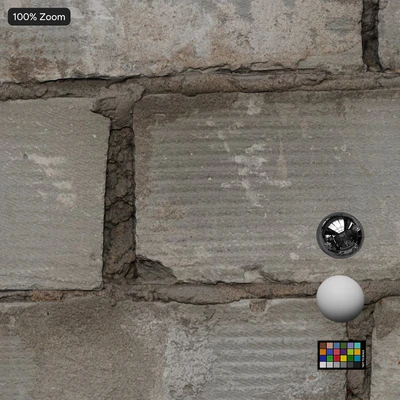 shoddy running concrete block wall texture — View 6