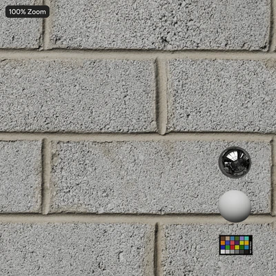 slim concrete block wall texture white — View 6