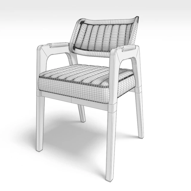 Aged chair Leta Notre Wicker with rattan back — Descargar