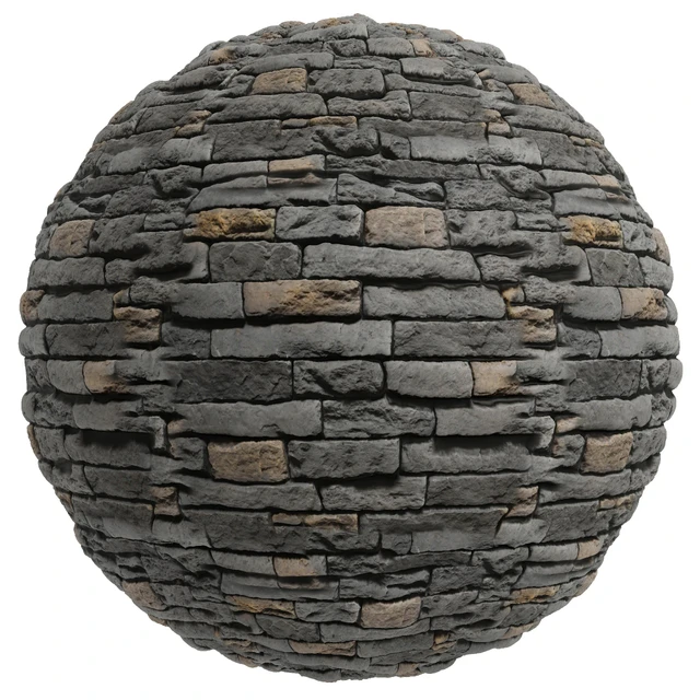 FB596 Exterior Stone Cladding facade | 3MAT | PBR | Seamless — Descargar