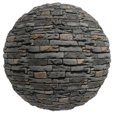 FB596 Exterior Stone Cladding facade | 3MAT | PBR | Seamless — Ver 4