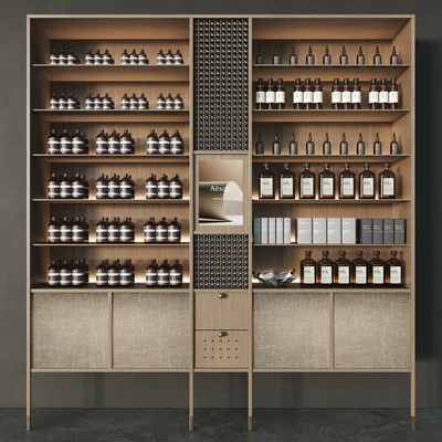 Cosmetic set with chest of drawers and shelves — Ver 1