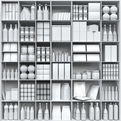 Showcase with spices, sauces in a supermarket or home pantry — Ver 2