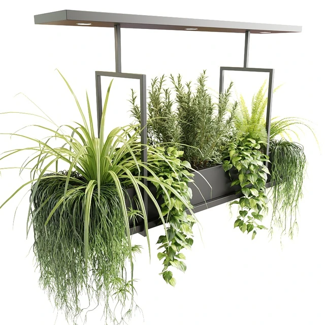 Suspended luminaire with plants OSLO — Descargar