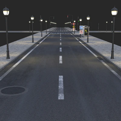 Road and busstop — Ver 3