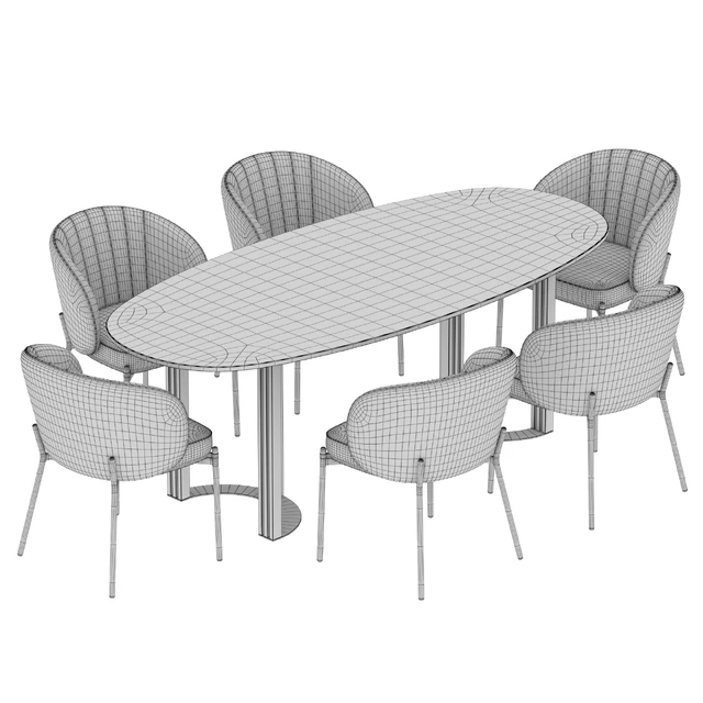 Hudkoff Lord table Shell chair — Descargar