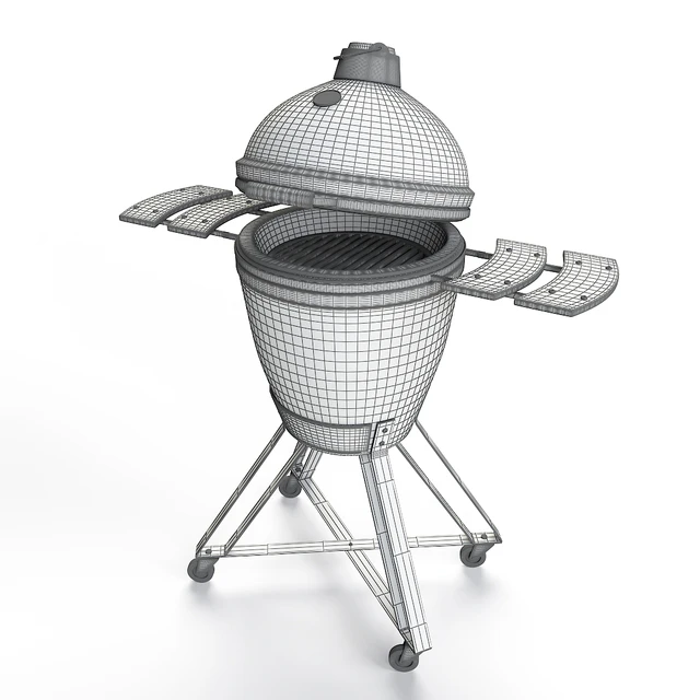 Outdoor Barbecue Grill Big Green Egg — Descargar