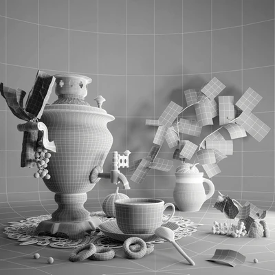 Russian tradition still life — Ver 3