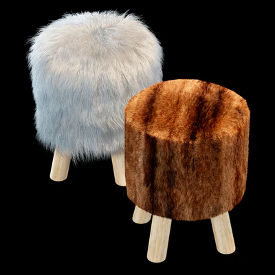 Faux Fur Stool — Ver 3