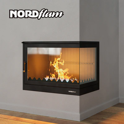 Угловой камин  Nordflam Torres (vray+corona) — Вид 1