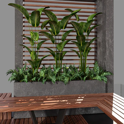 Pergola With Water & Plants — Ver 5