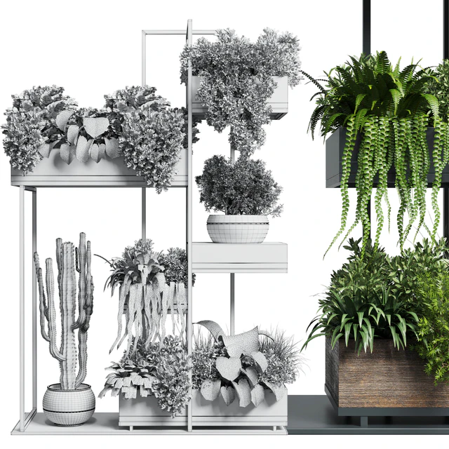 Collection Outdoor Indoor plant stand-metal and wooden vase 13 — Descargar