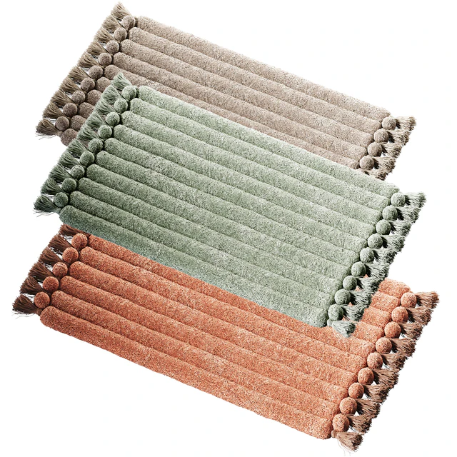 Ribbed rug with tassels. — Download