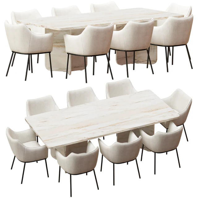 Coco Republic St James Dining Chair and Como Rectangular Table — Descargar