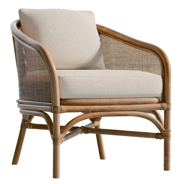 Captiva Rattan Upholstered Accent Chair — Descargar