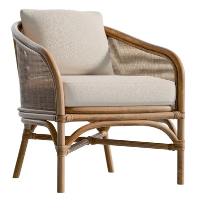 Captiva Rattan Upholstered Accent Chair — descargar