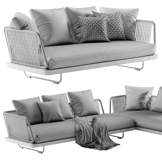 Minotti Sunray sofa set 1 — Descargar