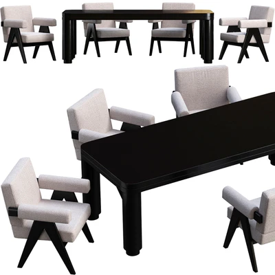 Dining table Eichholtz Atrlier+ chair Eichholtz Greta — Вид 3