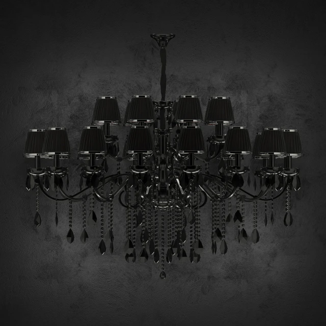 BACCARAT STYLE BLACK LARGE CHANDELIER/ЛЮСТРА — Скачать