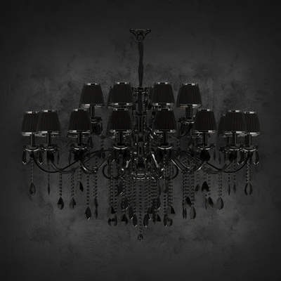 BACCARAT STYLE BLACK LARGE CHANDELIER/ЛЮСТРА — Вид 3