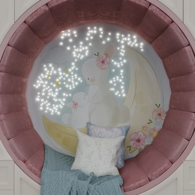 Wardrobe with a seat for a children's room — Descargar