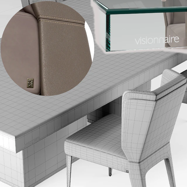 Visionnaire Cabiria chair Marty table — Скачать