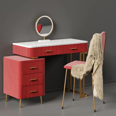 Multi Color Velvet Dressing Table By Saleh — Вид 4